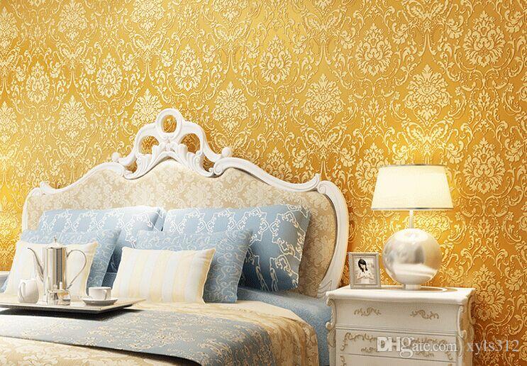 دهانات حوائط باللون البيج والذهبي (3)